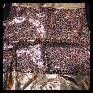 Gold sequence tote bag